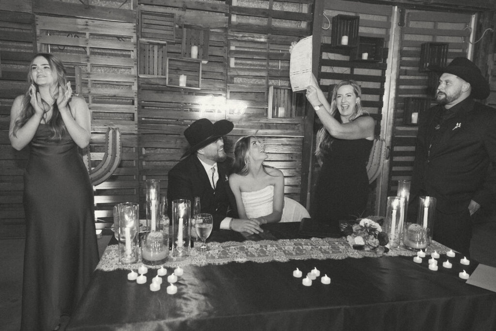 Candid Reception at Schnepf Farms